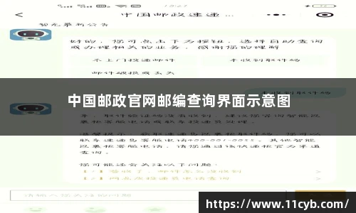 中国邮政官网邮编查询界面示意图